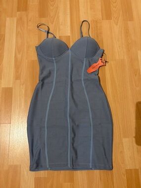 Haute Monde Slate Blue Bodycon Dress